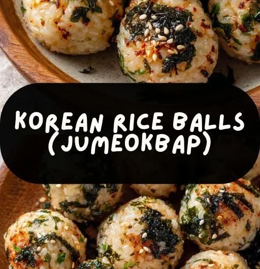 Delicious Korean rice balls (Jumeokbap) filled with vegetables and rice.