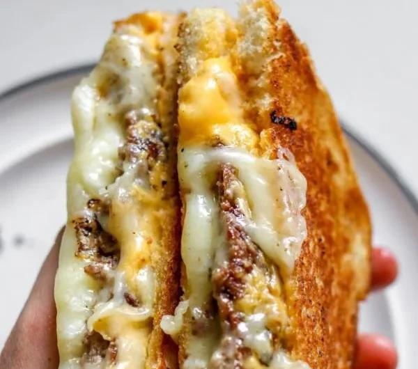 Smashburger grilled cheese sandwich with special sauce