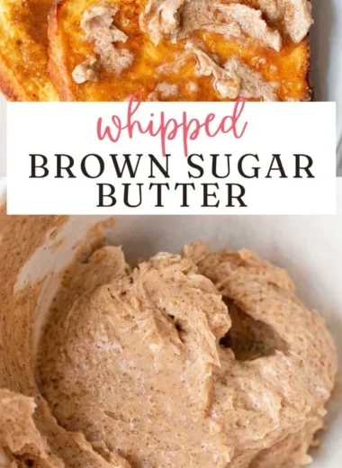 Creamy brown sugar butter spread on toast