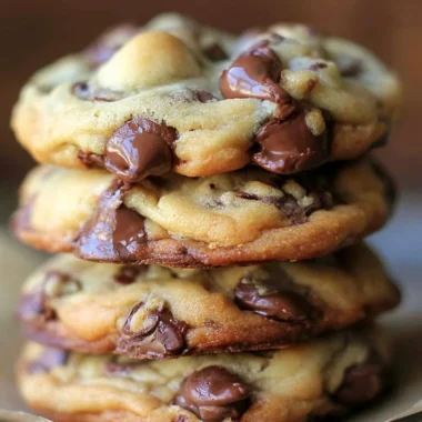 Freshly baked chocolate chip cookies on a cooling rack
