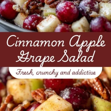 Cinnamon Apple Grape Salad with fresh apples and grapes
