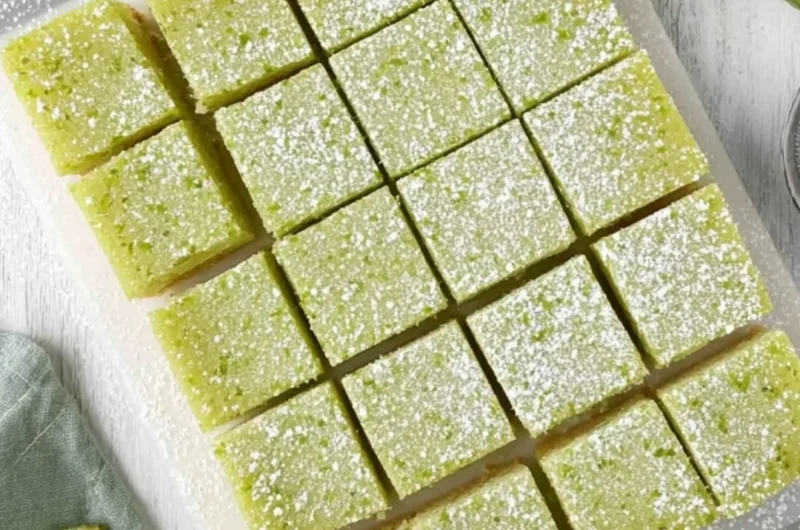 Delicious cozy lime bars with a buttery crust and zesty lime filling