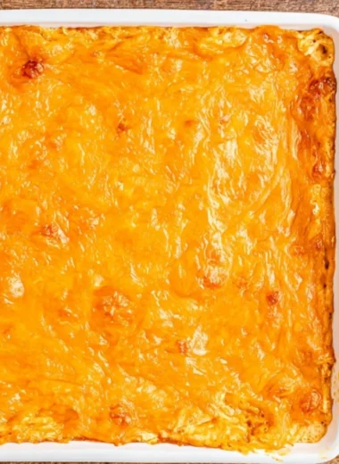 Creamy Crockpot Buffalo Chicken Dip in a serving dish, perfect for parties.