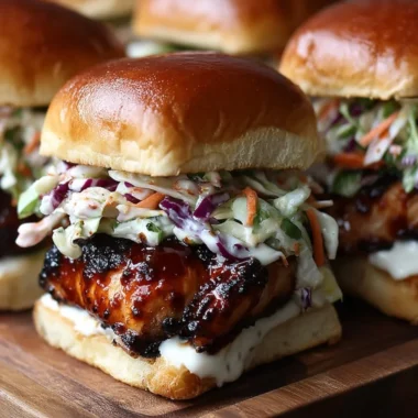 Delicious Honey Chipotle Garlic Chicken Sliders ready to be served.