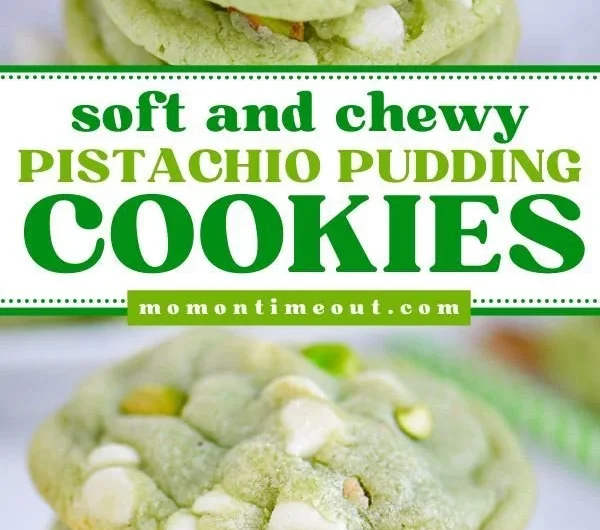 Soft and chewy pistachio cookies on a cooling rack.