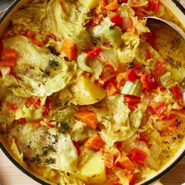 Healthy bowl of cabbage soup for rapid weight loss on the Cabbage Soup Diet.