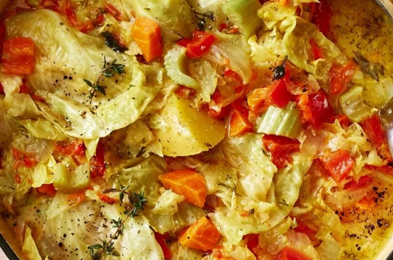 Healthy bowl of cabbage soup for rapid weight loss on the Cabbage Soup Diet.