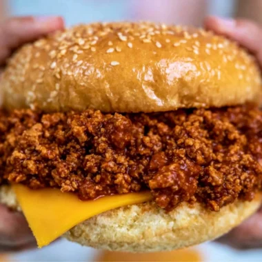 Delicious slow cooker sloppy joes served on hamburger buns