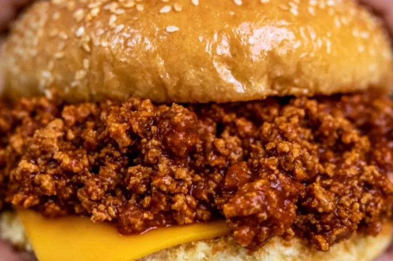 Delicious slow cooker sloppy joes served on hamburger buns