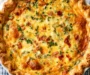 Basic Cheesy Spinach Quiche with Turkey Bacon