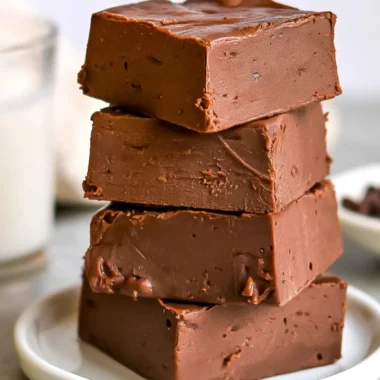 Easy 3 ingredient chocolate fudge recipe with rich and creamy texture